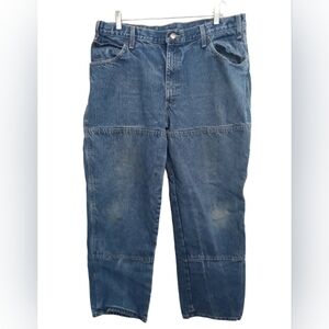 Dickies Pants Mens 36 X 30 Blue Jean Work Pants Heavy Sturdy Strong Workwear